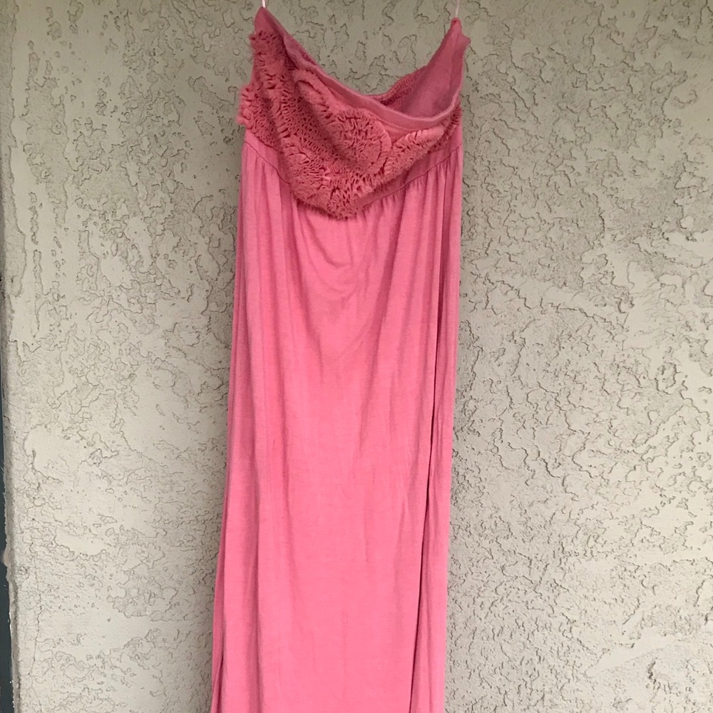 Arden B. Long Strapless Maxi - Coral
